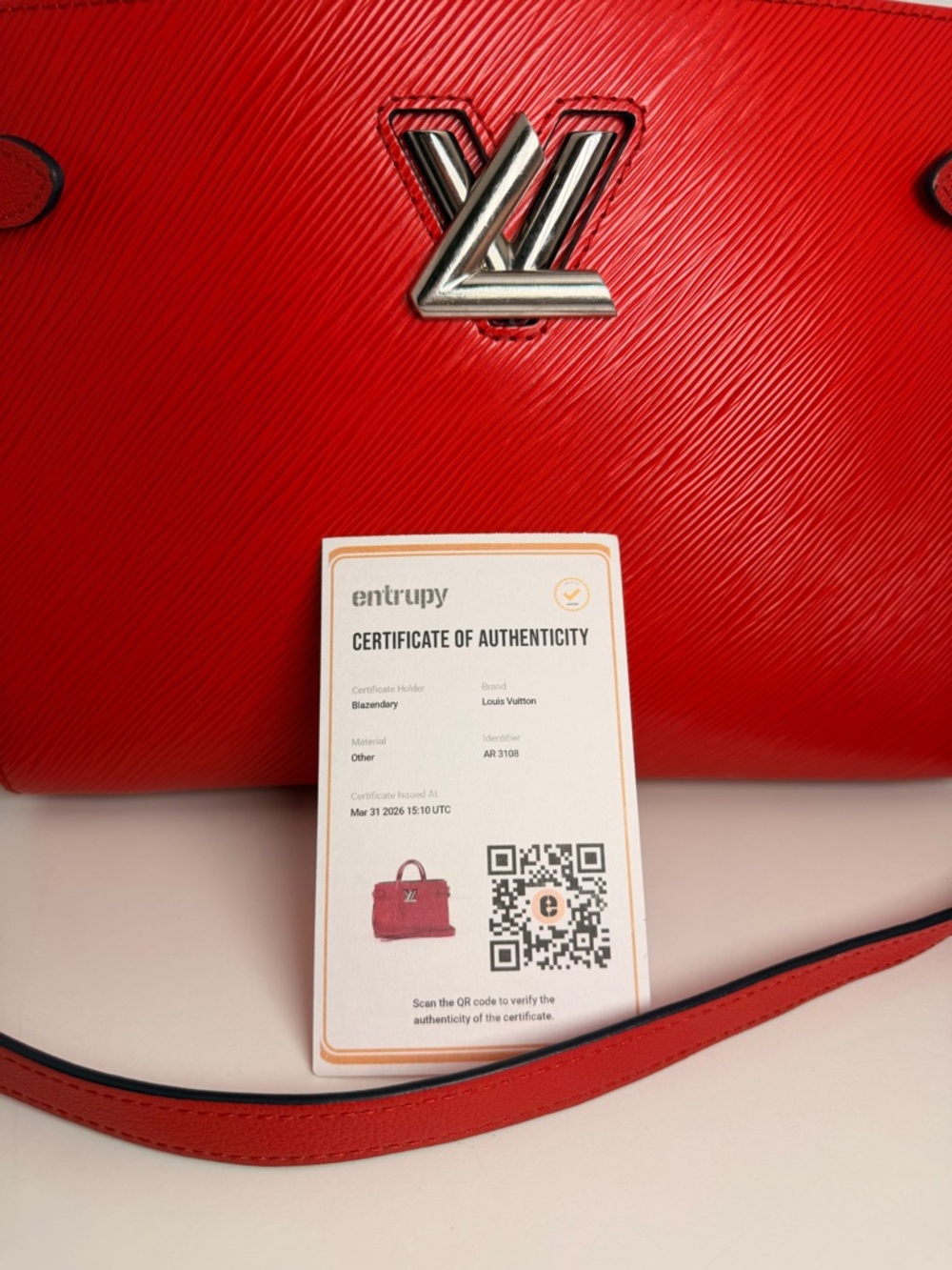 Louis Vuitton Red Epi Twist Tote with Gold Hardware - Picture 8 of 16
